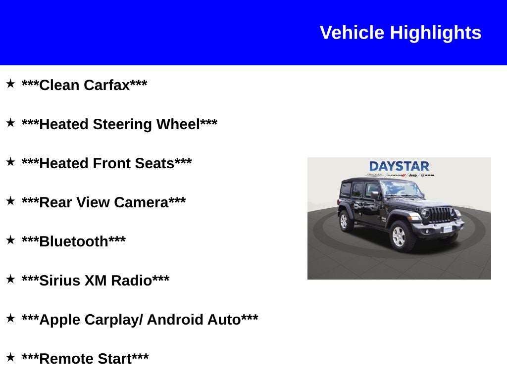 2020 Jeep Wrangler Unlimited Sport S 4x4