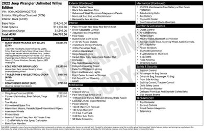 2022 Jeep Wrangler Unlimited Willys 4x4