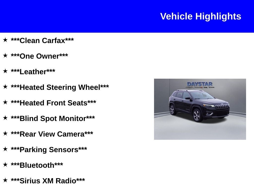 2019 Jeep Cherokee Limited 4x4