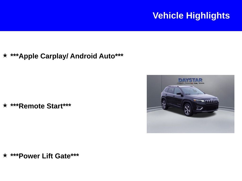 2019 Jeep Cherokee Limited 4x4