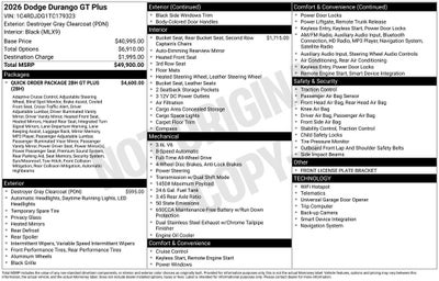 2026 Dodge Durango DURANGO GT PLUS AWD