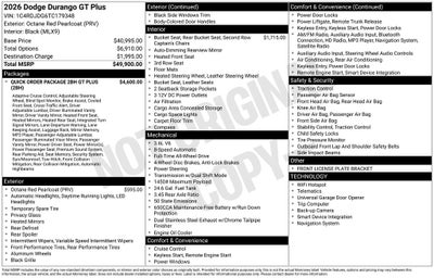 2026 Dodge Durango DURANGO GT PLUS AWD