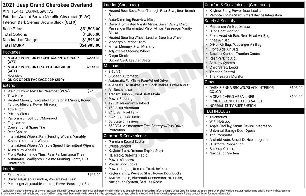 2021 Jeep Grand Cherokee Overland 4x4