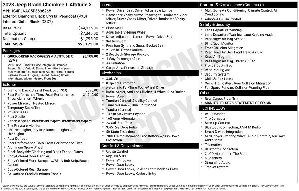 2023 Jeep Grand Cherokee L Altitude X 4x4