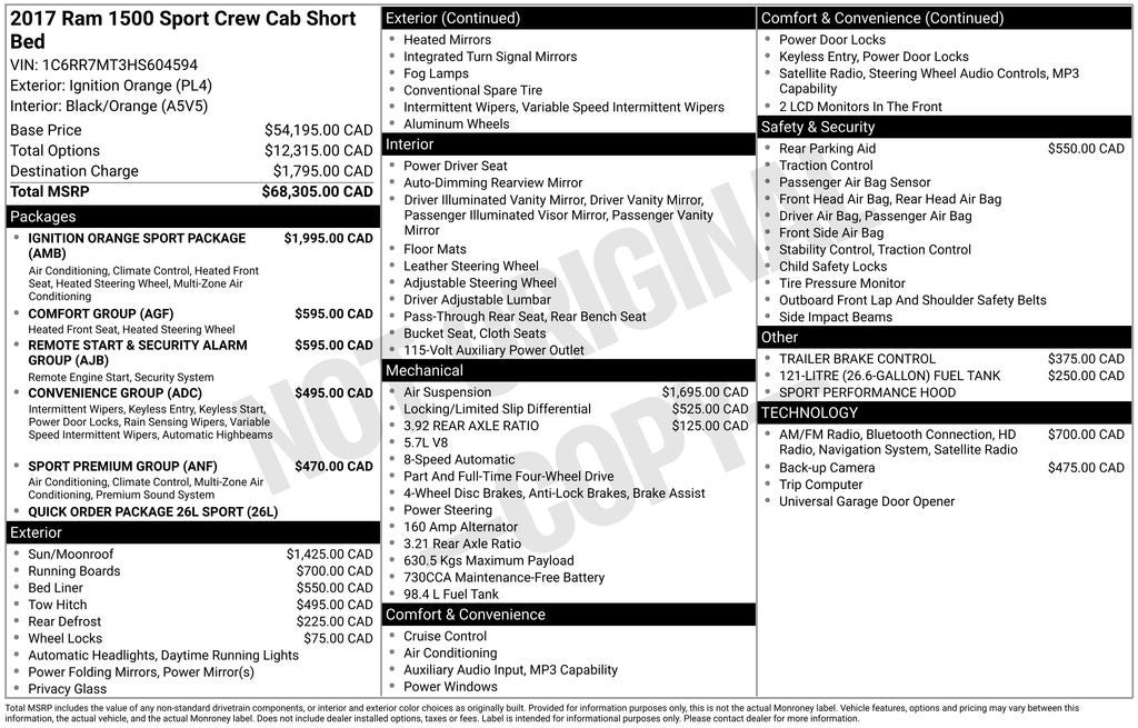 2017 RAM 1500 Sport