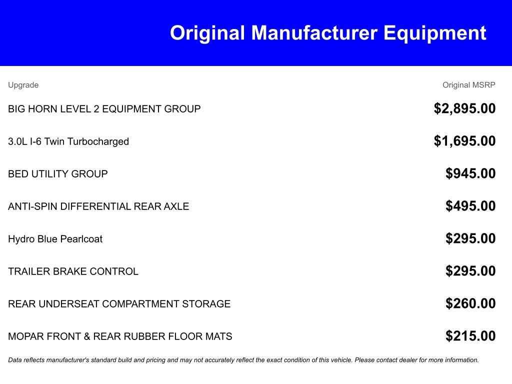 2026 RAM Ram 1500 RAM 1500 BIG HORN CREW CAB 4X4 5'7' BOX