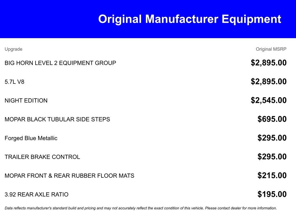 2026 RAM Ram 1500 RAM 1500 BIG HORN CREW CAB 4X4 5'7' BOX