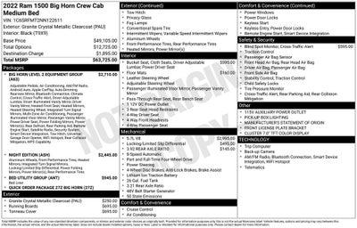 2022 RAM 1500 Big Horn Crew Cab 4x4 6'4' Box