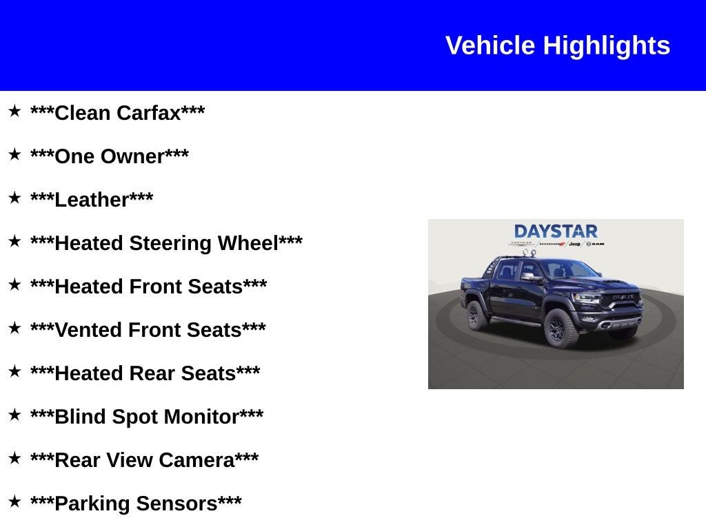 2022 RAM 1500 TRX Crew Cab 4x4 5'7' Box