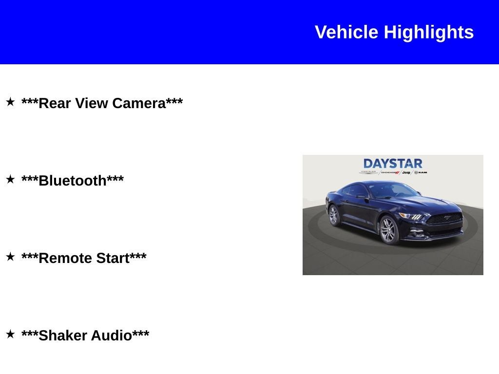 2016 Ford Mustang EcoBoost