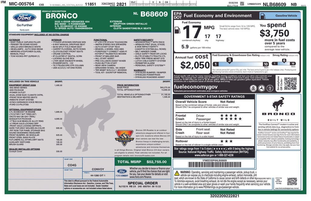 2022 Ford Bronco Big Bend