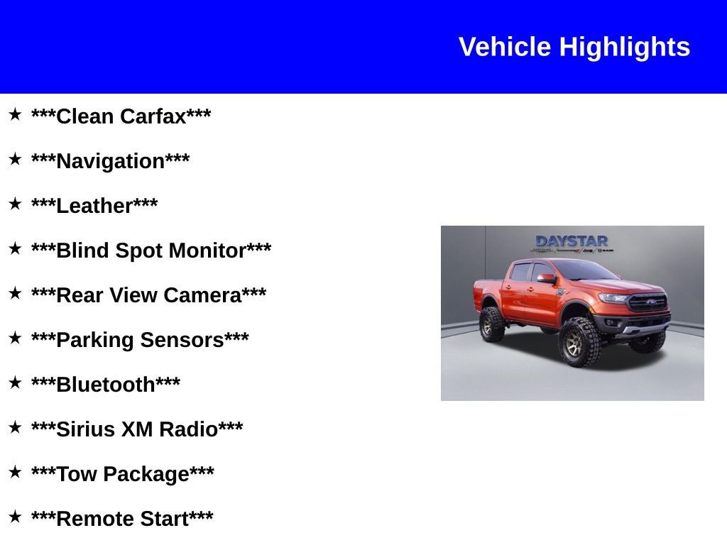 2019 Ford Ranger LARIAT