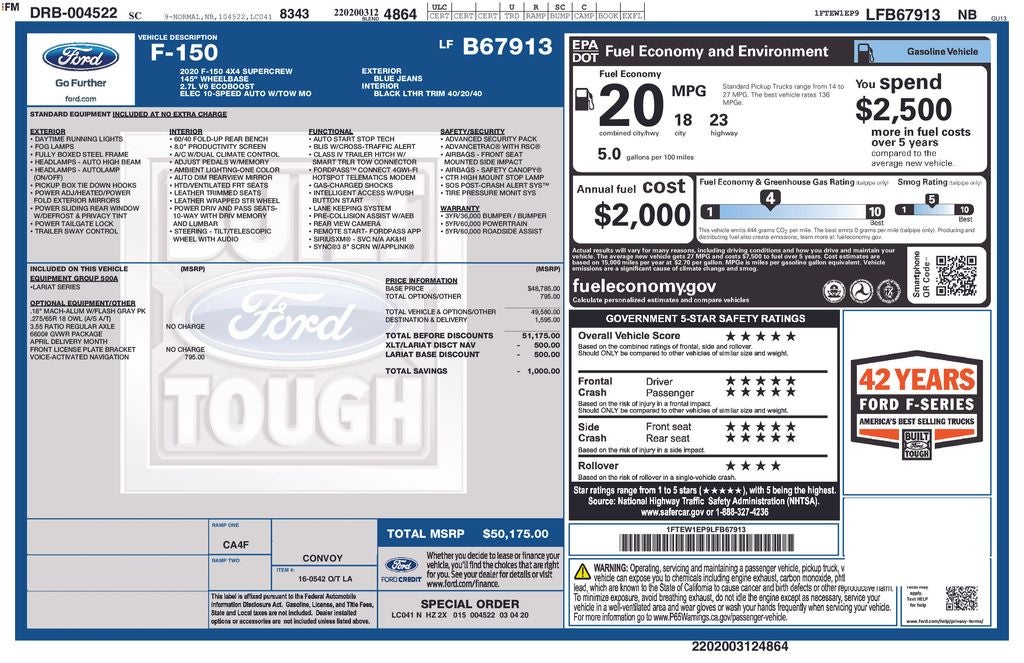 2020 Ford F-150 LARIAT
