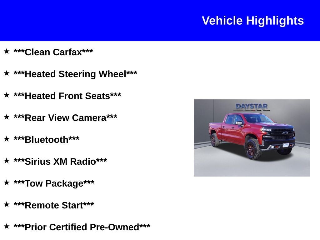 2019 Chevrolet Silverado 1500 LT Trail Boss