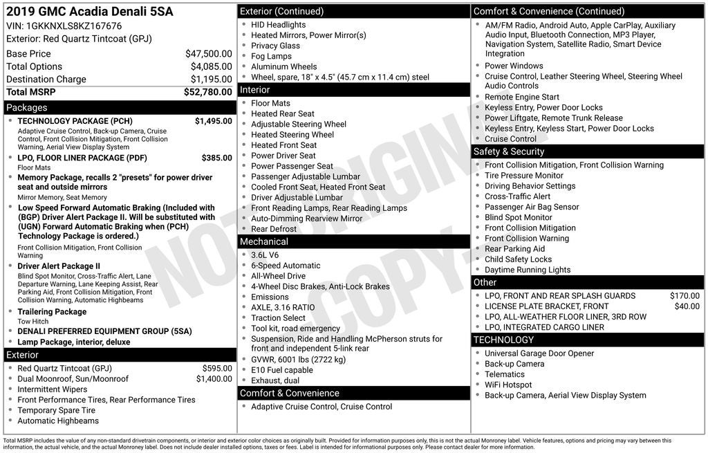 2019 GMC Acadia Denali