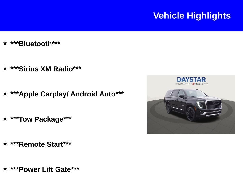 2025 GMC Yukon 4WD Elevation