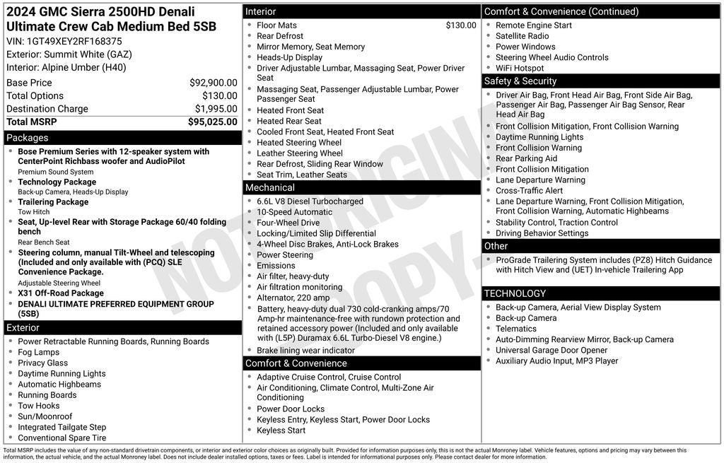 2024 GMC Sierra 2500HD 4WD Crew Cab Standard Bed Denali Ultimate