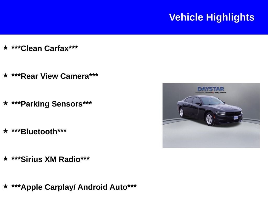 2018 Dodge Charger SXT RWD