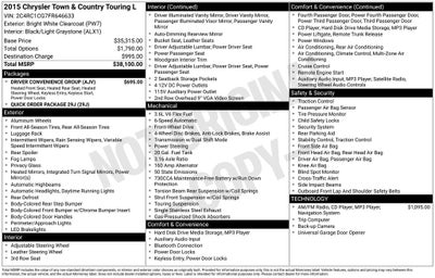 2015 Chrysler Town & Country Touring-L