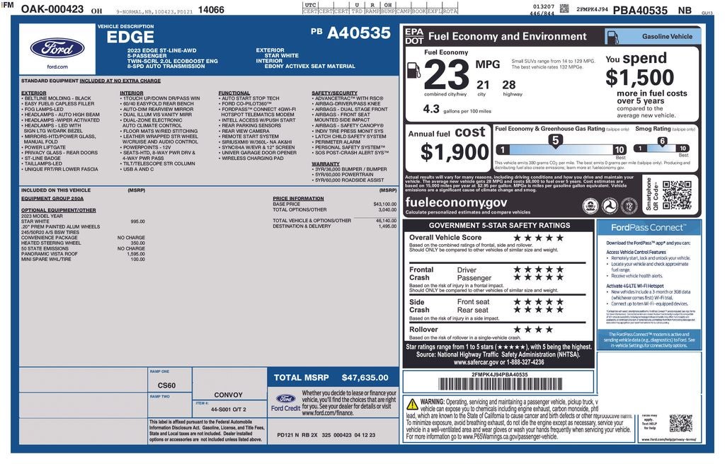2023 Ford Edge ST-Line