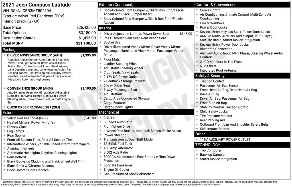 2021 Jeep Compass Latitude FWD