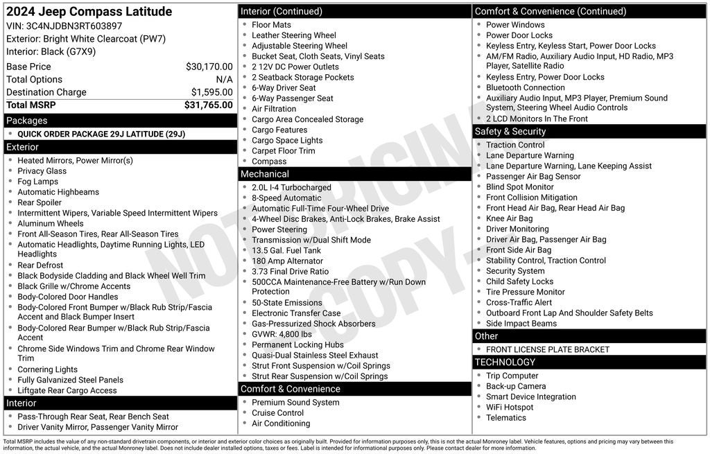 2024 Jeep Compass Latitude 4x4