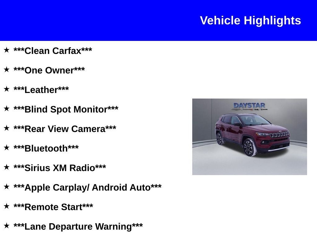 2022 Jeep Compass Limited 4x4