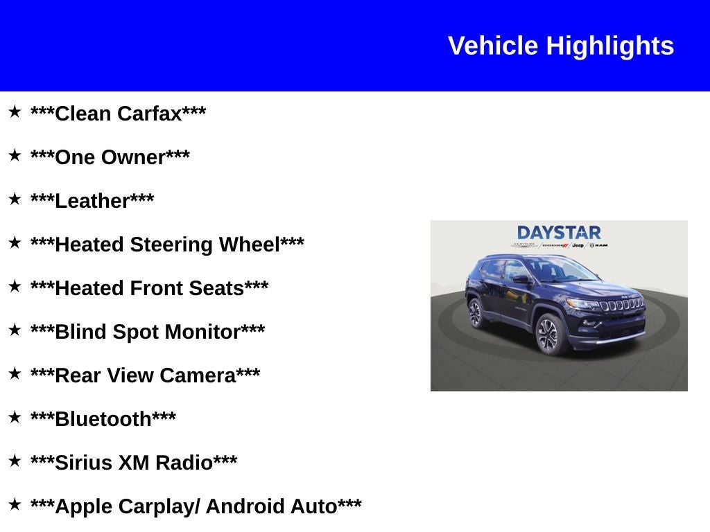 2022 Jeep Compass Limited 4x4