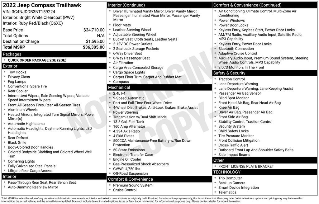 2022 Jeep Compass Trailhawk 4x4