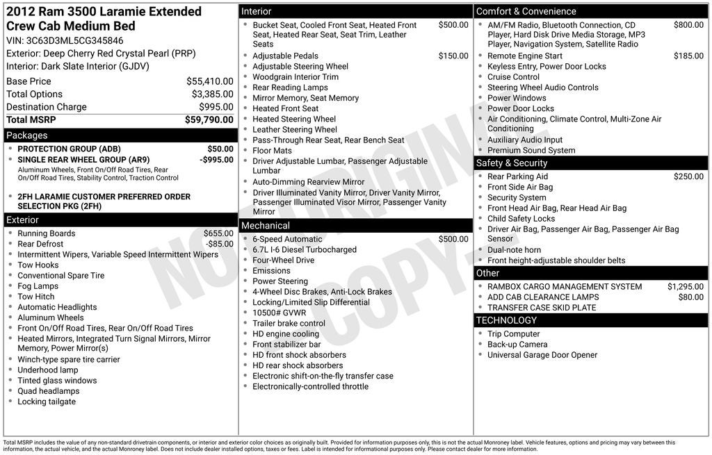 2012 RAM 3500 Laramie