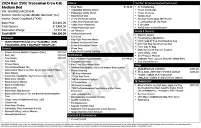 2024 RAM 2500 Tradesman Crew Cab 4x4 6'4' Box