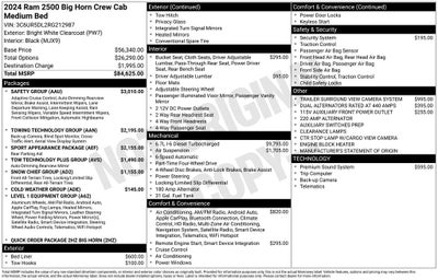 2024 RAM Ram 2500 RAM 2500 BIG HORN CREW CAB 4X4 6'4' BOX