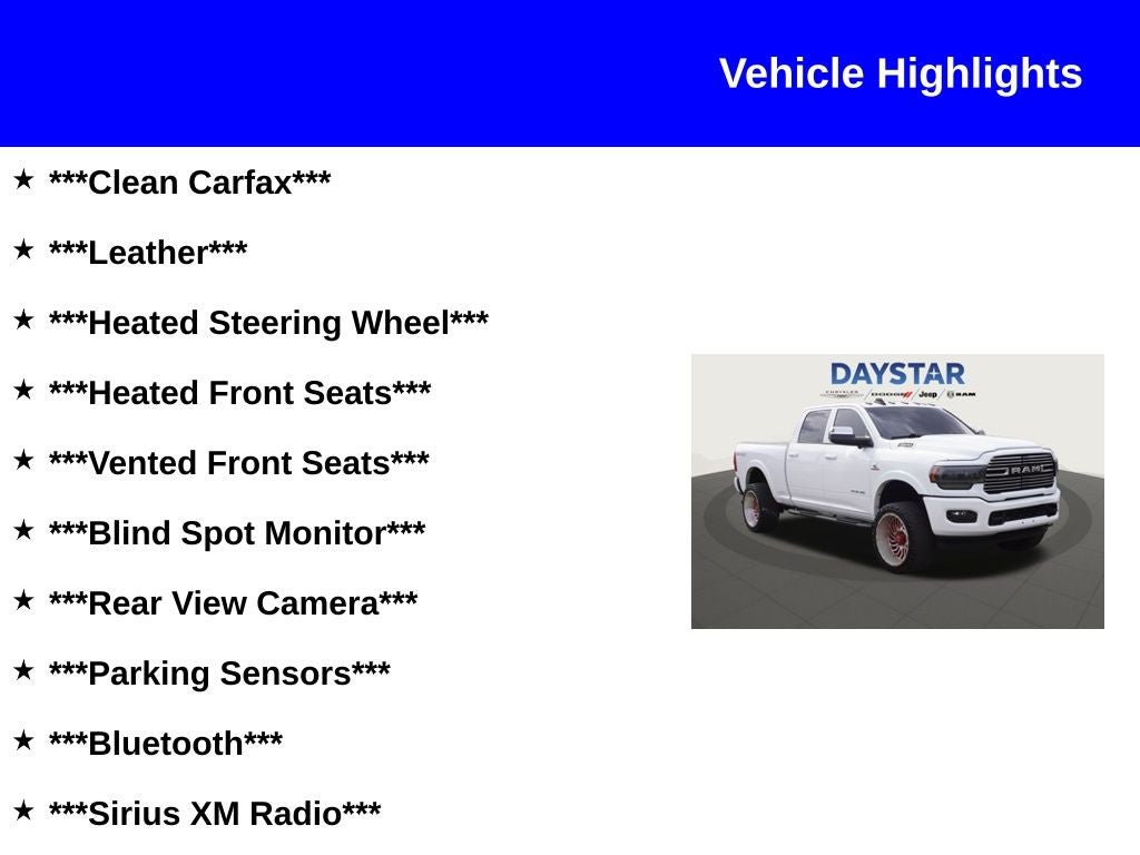 2019 RAM 2500 Laramie Crew Cab 4x4 6'4' Box