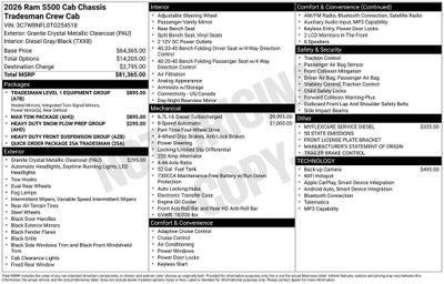 2026 RAM 5500 Chassis Tradesman/Big Horn