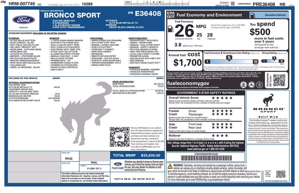 2023 Ford Bronco Sport Big Bend