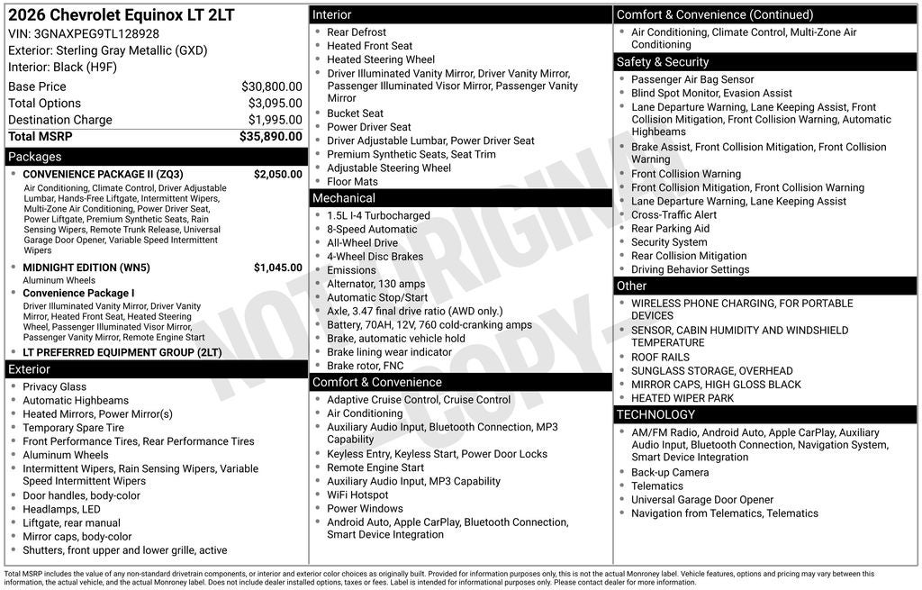 2026 Chevrolet Equinox AWD LT
