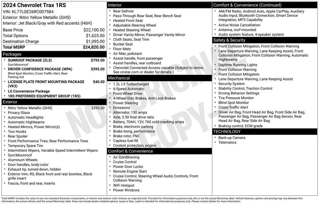 2024 Chevrolet Trax FWD 1RS