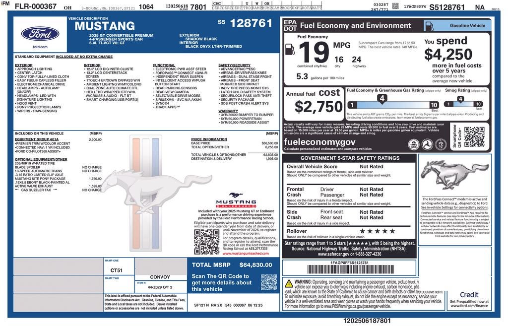 2025 Ford Mustang GT Premium