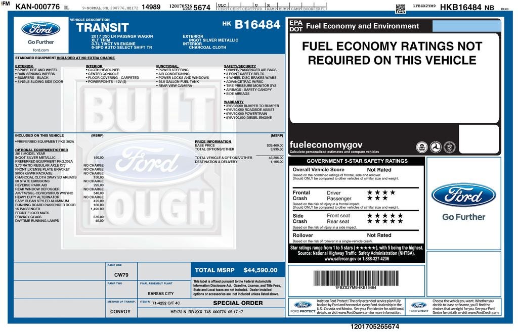 2017 Ford Transit-350 XLT