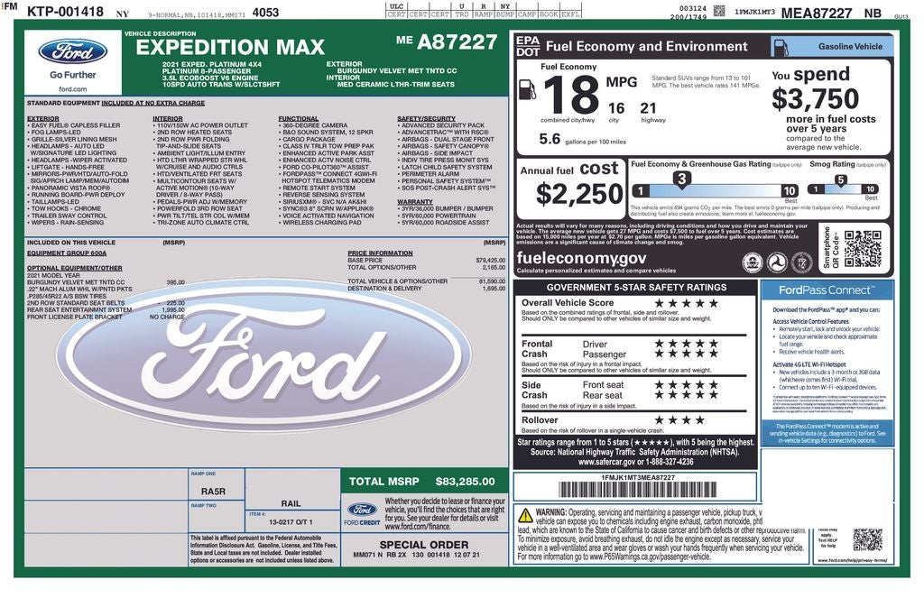 2021 Ford Expedition Max Platinum