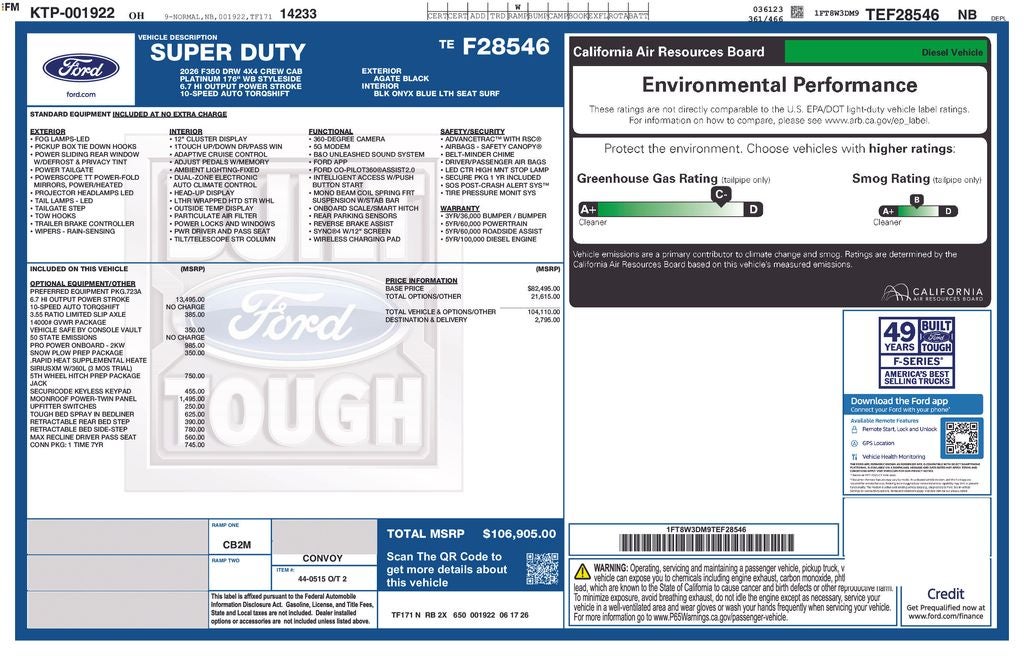2026 Ford F-350SD Platinum DRW