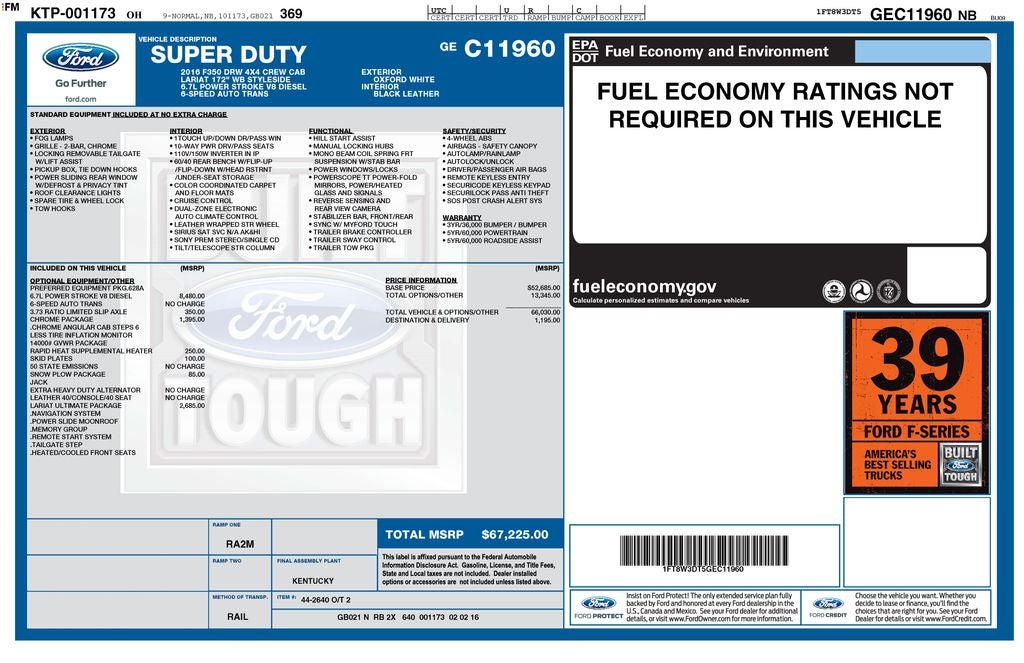 2016 Ford F-350SD Lariat DRW