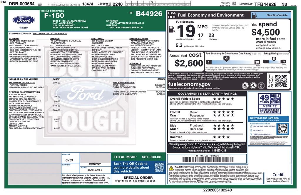 2026 Ford F-150 Platinum