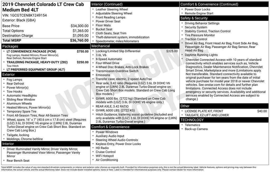 2019 Chevrolet Colorado LT