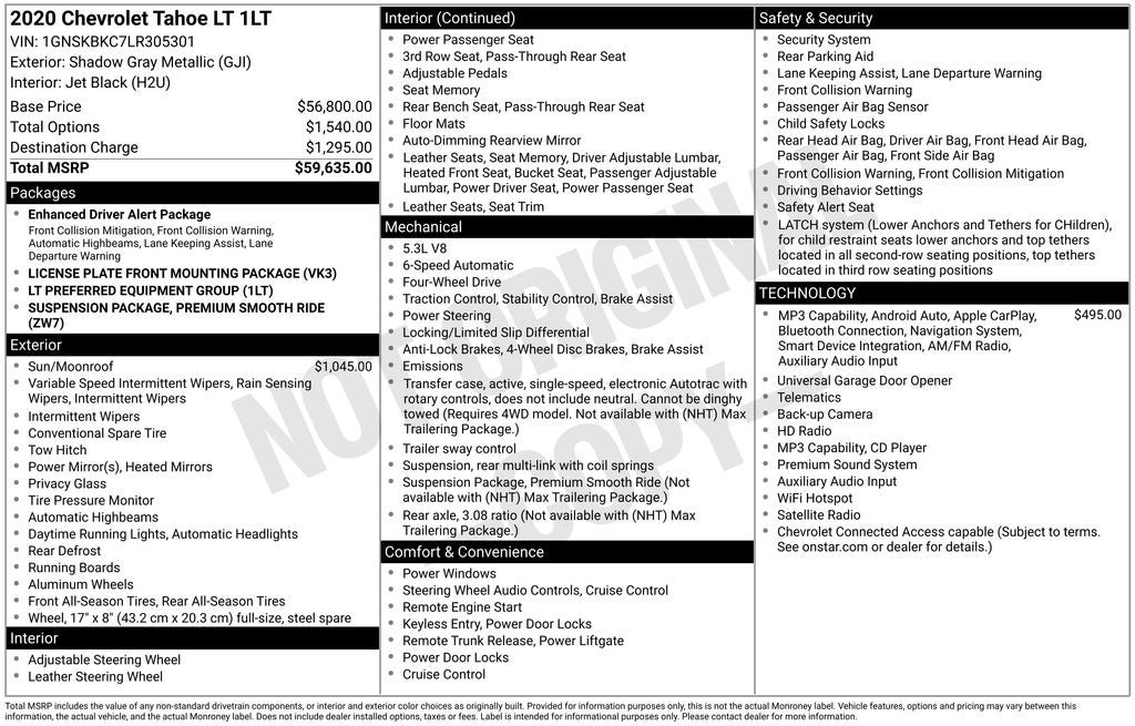 2020 Chevrolet Tahoe LT