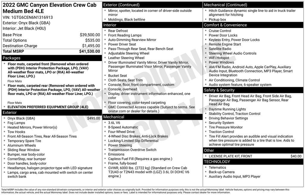 2022 GMC Canyon Elevation