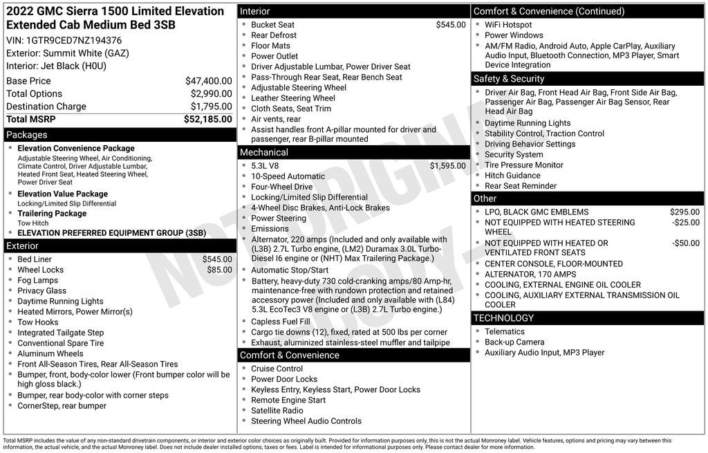 2022 GMC Sierra 1500 Limited Elevation