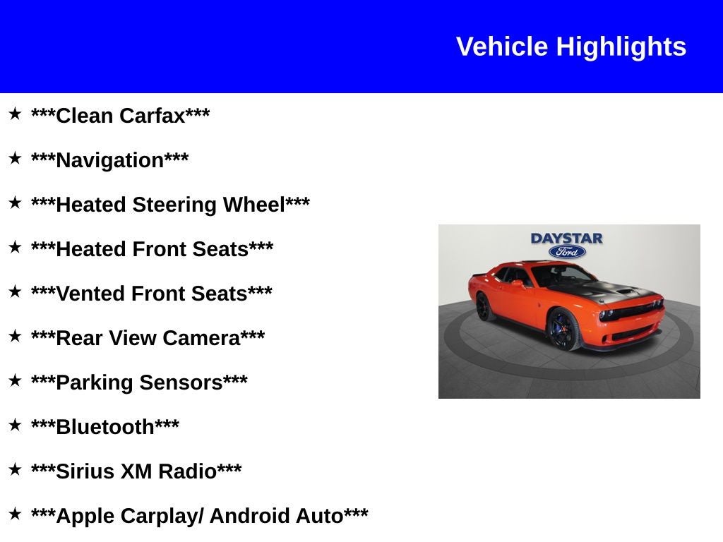 2017 Dodge Challenger SRT Hellcat