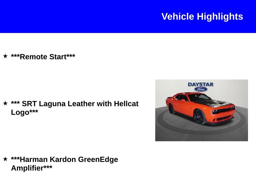 2017 Dodge Challenger SRT Hellcat