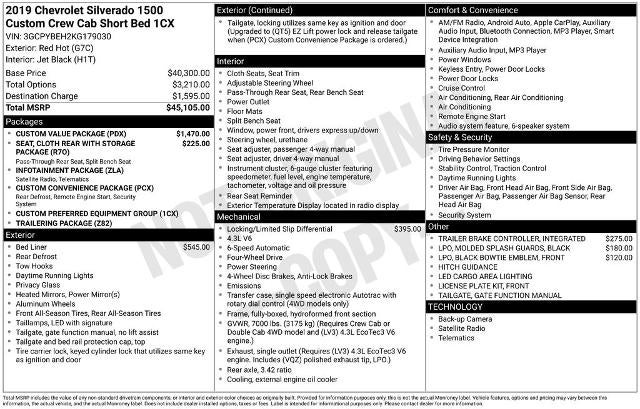 2019 Chevrolet Silverado 1500 Custom